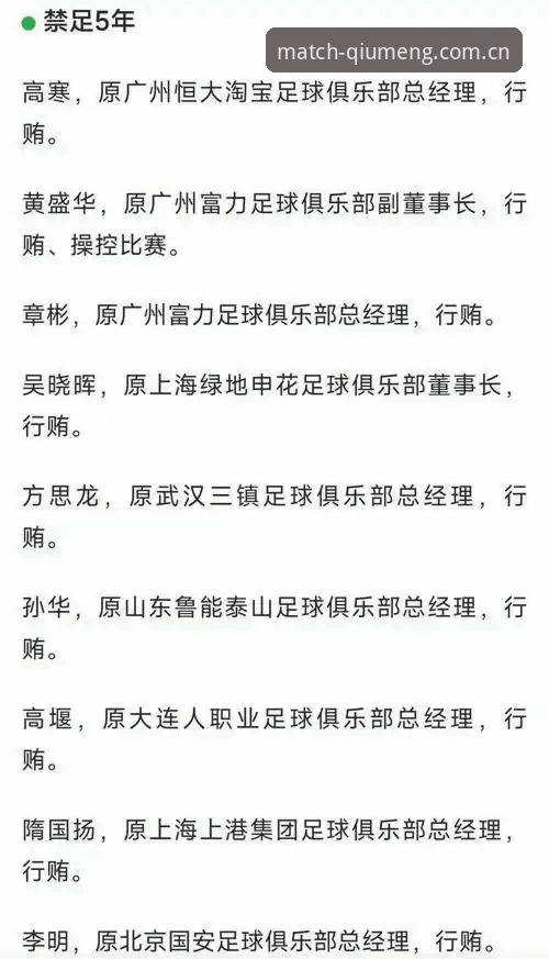 中国足协第三批禁足名单深度解读：从行业整顿看体育赛事观看指南